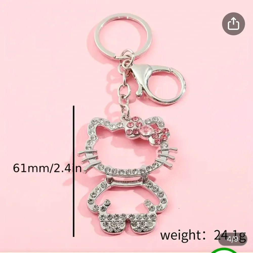 Hello Kitty Rhinestone Keychain - Picture 2 of 5